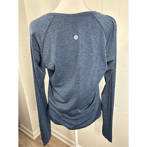 Lululemon Navy Blue Swiftly Tech Long Sleeve Shirt in Size 10 - Picture 2 of 5